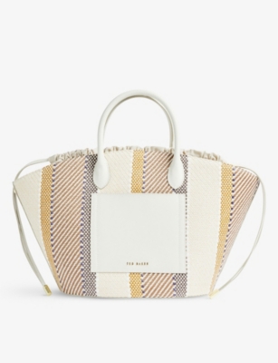 ted baker raffiy woven bucket tote