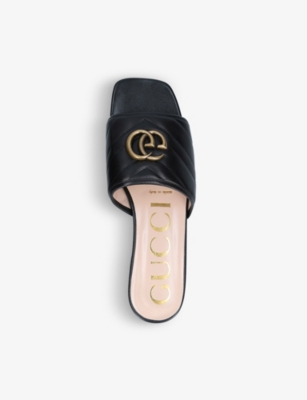 GUCCI Jolie GG-embellished leather heeled mules