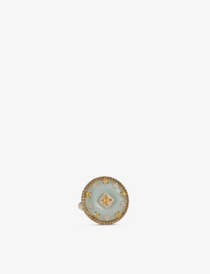 Nadine Aysoy Women's 18kt Yellow Gold Celeste 18ct Yellow-gold, 0.19ct Diamond, 1.11ct Yellow Sapphi