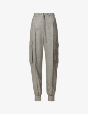 MAX MARA - Pianosa tapered-leg mid-rise stretch-wool trousers 