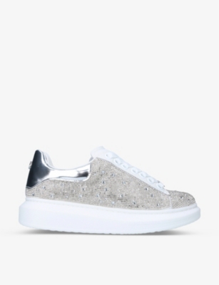 STEVE MADDEN Glimmer R crystal embellished woven mid top