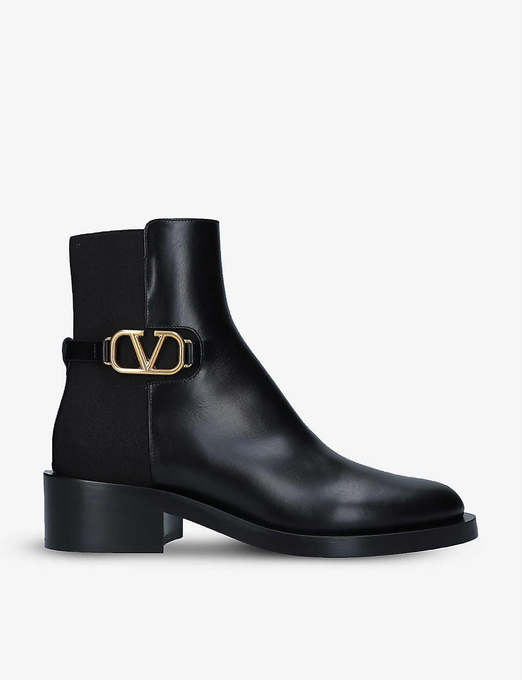 Valentino Garavani Vlogo Leather Chelsea Boots In Black