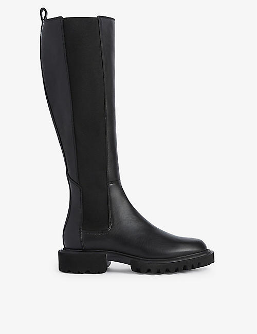 ALLSAINTS: Maeve knee-high leather Chelsea boots