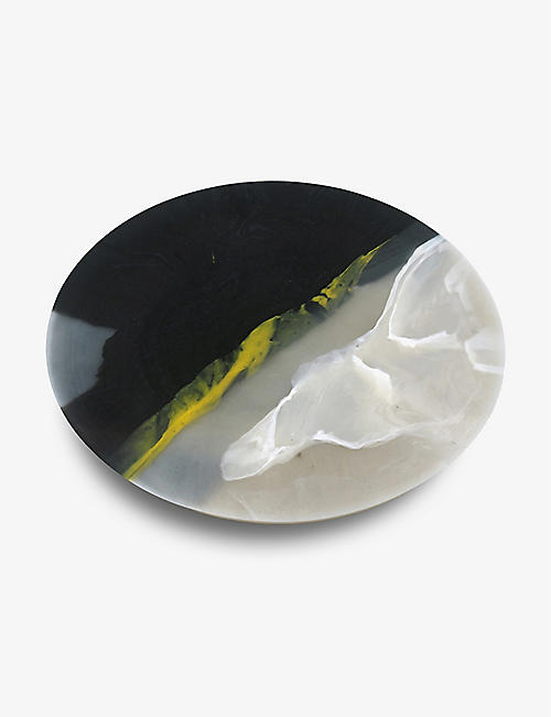 WEEZ & MERL: Marbled recycled-plastic plate 19cm