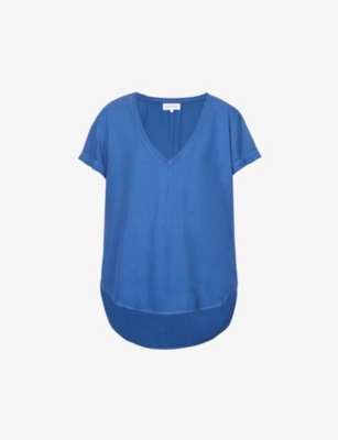 V-neck woven T-shirt