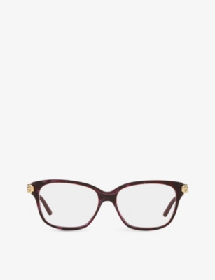 CARTIER CT0210O Panth re de Cartier rectangular frame acetate