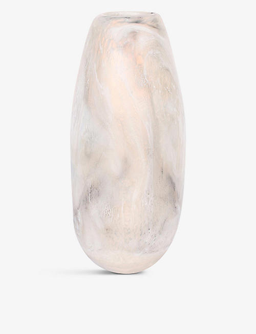 DINOSAUR DESIGNS: Pebble marbled resin vase 20.5cm