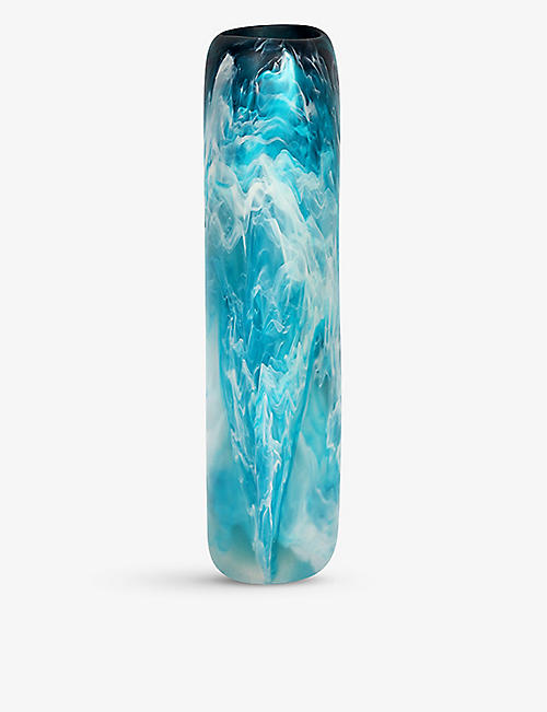 DINOSAUR DESIGNS：Temple 大理石纹树脂花瓶 28 厘米