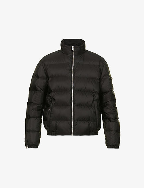 PRADA: Padded cropped recycled-nylon and down puffer jacket