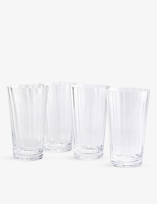 SOHO HOME: Pembroke scalloped highball glasses set of four