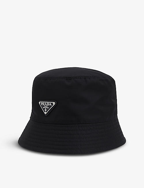 PRADA: Logo-patch recycled-nylon bucket hat