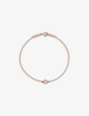 TIFFANY & CO: Elsa Peretti® Diamonds by the Yard® 18ct rose-gold and 0.1ct diamond bracelet