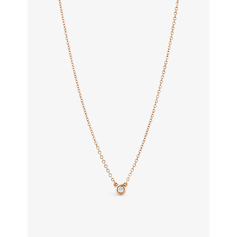 Tiffany & Co Womens Rose Gold Diamonds By The Yard 18ct Rose-gold And 0.07ct Brilliant-cut Diamond P