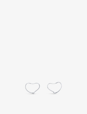 TIFFANY & CO: Elsa Peretti® Open Heart sterling silver hoop earrings
