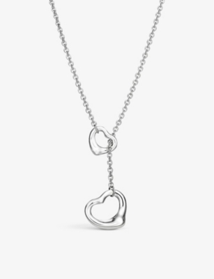 Elsa Peretti Diamonds by The Yard Open Heart Necklace in Sterling Silver