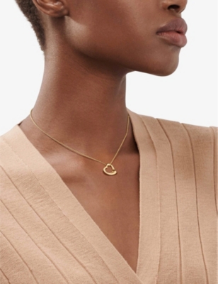 TIFFANY & CO: Elsa Peretti Open Heart 18ct yellow-gold necklace
