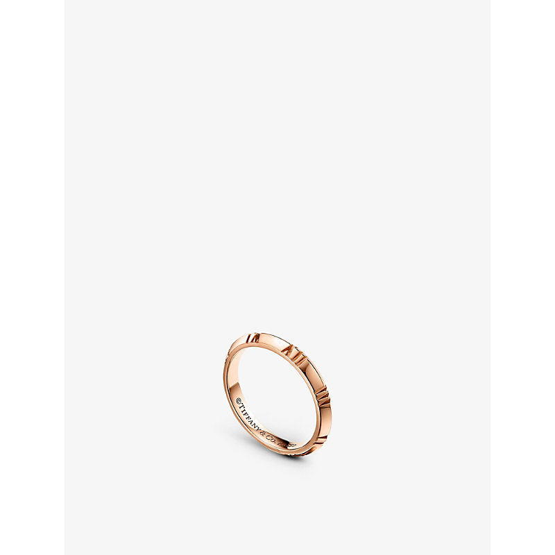 Tiffany & Co Atlas X Closed 18ct Rose-gold Ring In Rose Gold
