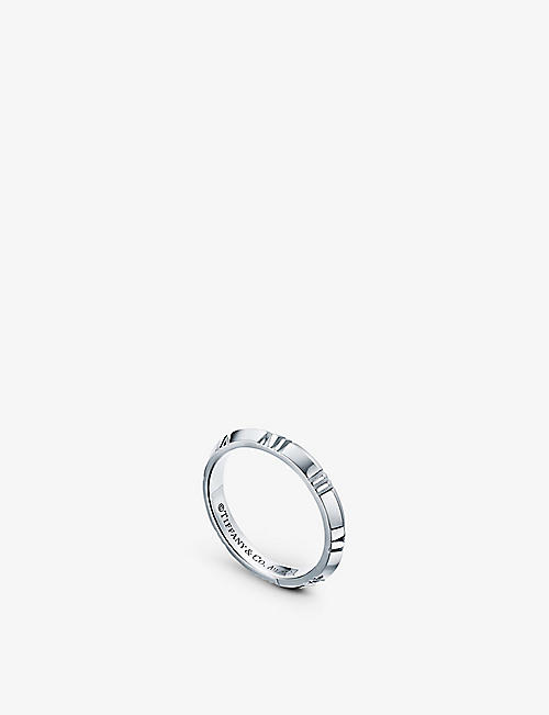 TIFFANY & CO: Atlas X Closed 18ct white-gold ring