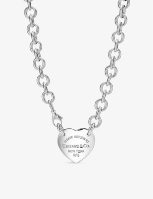 Tiffany & Co Womens Silver Return To Tiffany Heart Tag Extra-large Sterling-silver Pendant Necklace