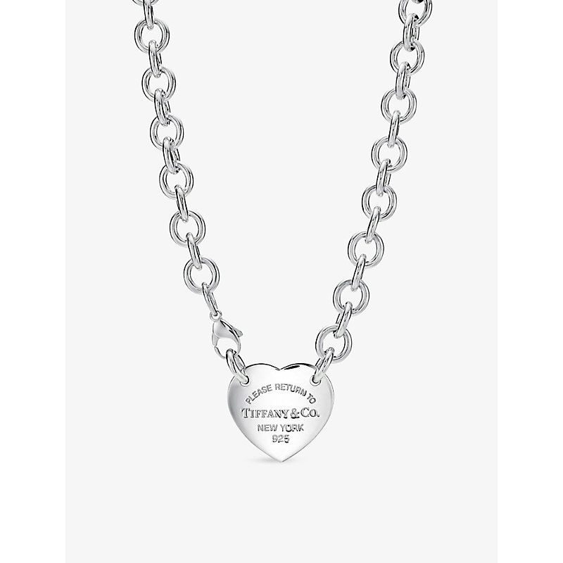 Tiffany & Co Womens Silver Return To Tiffany Heart Tag Extra-large Sterling-silver Pendant Necklace