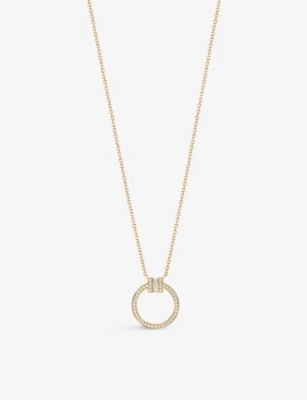 Tiffany & Co Wire 18ct Yellow-gold And 0.8ct Diamond Pendant Necklace