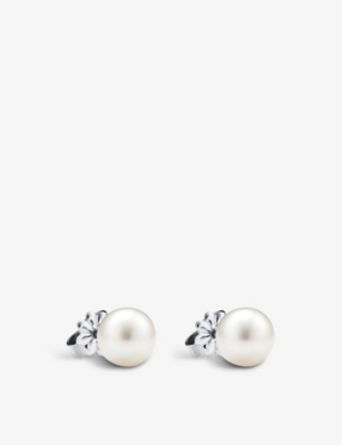 TIFFANY & CO: Ziegfeld freshwater pearl and sterling silver stud earrings