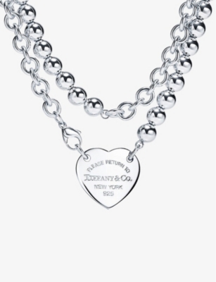 Tiffany & Co Womens Silver Return To Tiffany Heart Tag Extra-large Sterling-silver Wrap Necklace