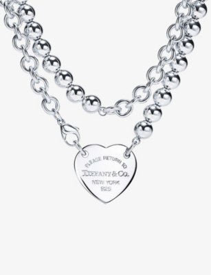 Tiffany and co large deals heart necklace