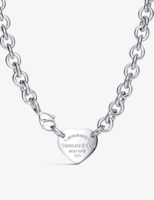 Tiffany & Co Return to Tiffany Heart Padlock Necklace Pendant Chain Gift  Love