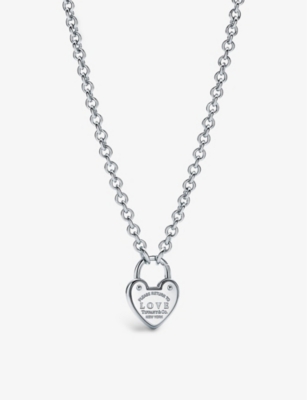 Tiffany & Co Womens Silver Return To Tiffany™ Love Lock Sterling-silver Pendant Necklace
