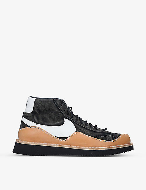 PETERSON STOOP: Nike Blazer hybrid leather mid-top trainers