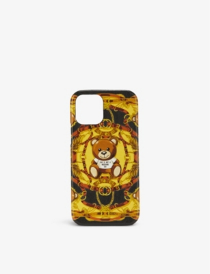 Moschino Fantasy Teddy Acrylic Blend Iphone 12 Pro Phone Case In Gold Modesens