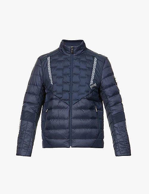 BOSS: Quilted shell-down jacket