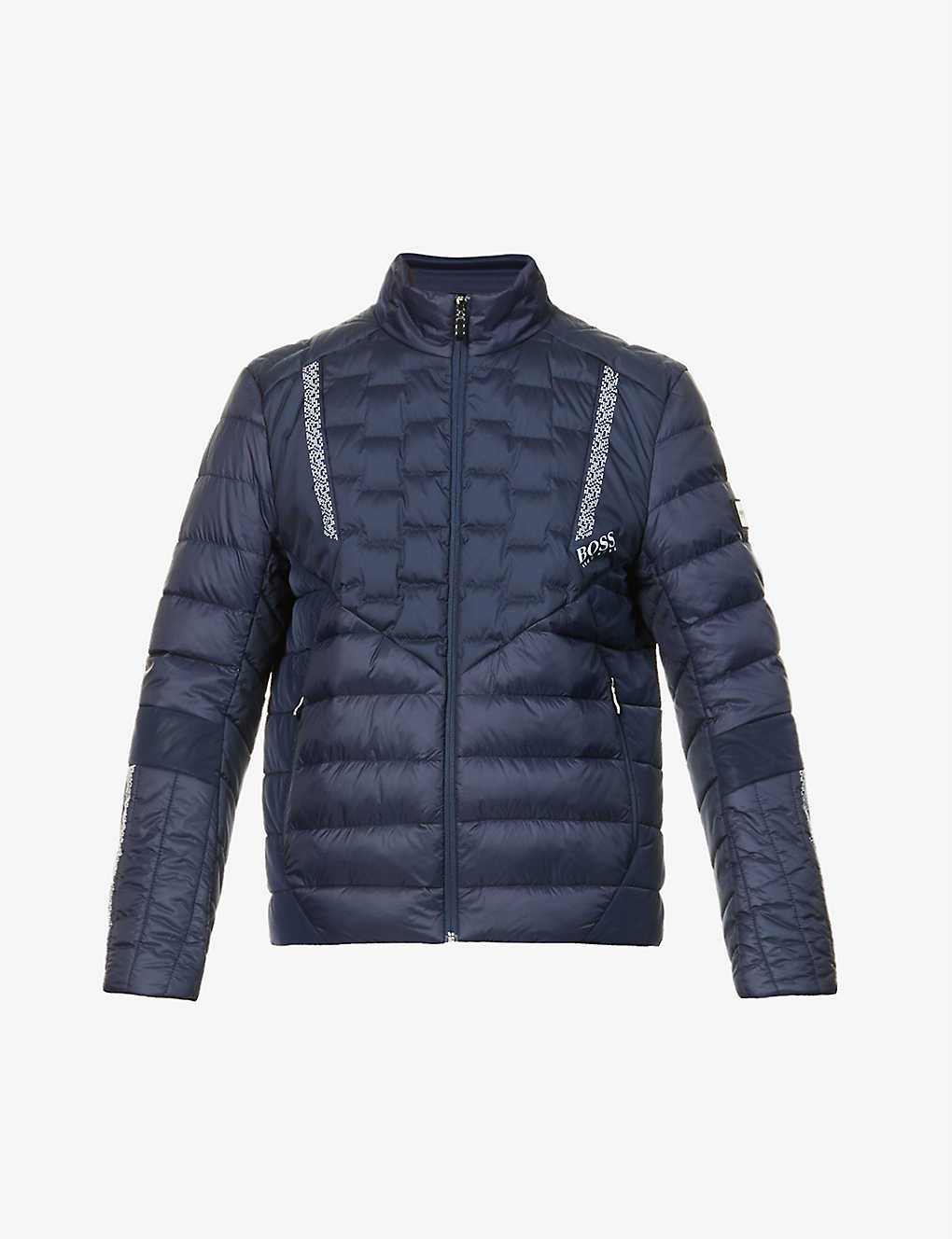 Hugo Boss Quilted Shell-down Jacket In Navy