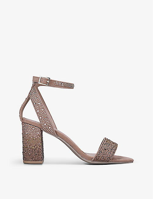 CARVELA: Kianni embellished fabric sandals
