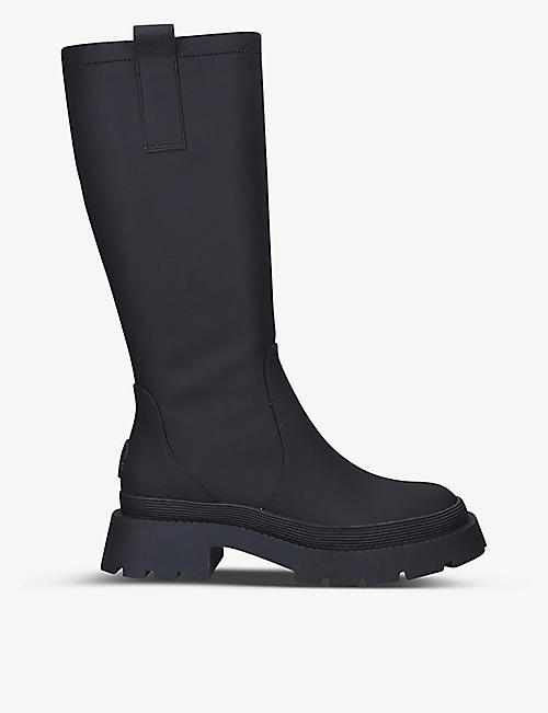 CARVELA COMFORT: Splash chunky-soled rubber knee-high boots