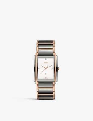 RADO: R20140712 Integral ceramic and rose gold-plated stainless-steel quartz watch