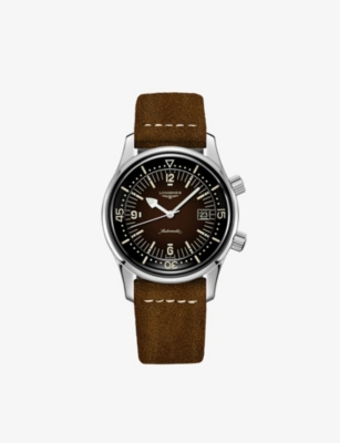 Longines Legend Diver Automatic Strap Watch, 42mm In Brown