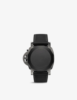 Shop Panerai Men's Grey Pam01662 Luminor Marina Tuttogrigio Titanium And Synthetic Automatic Watch