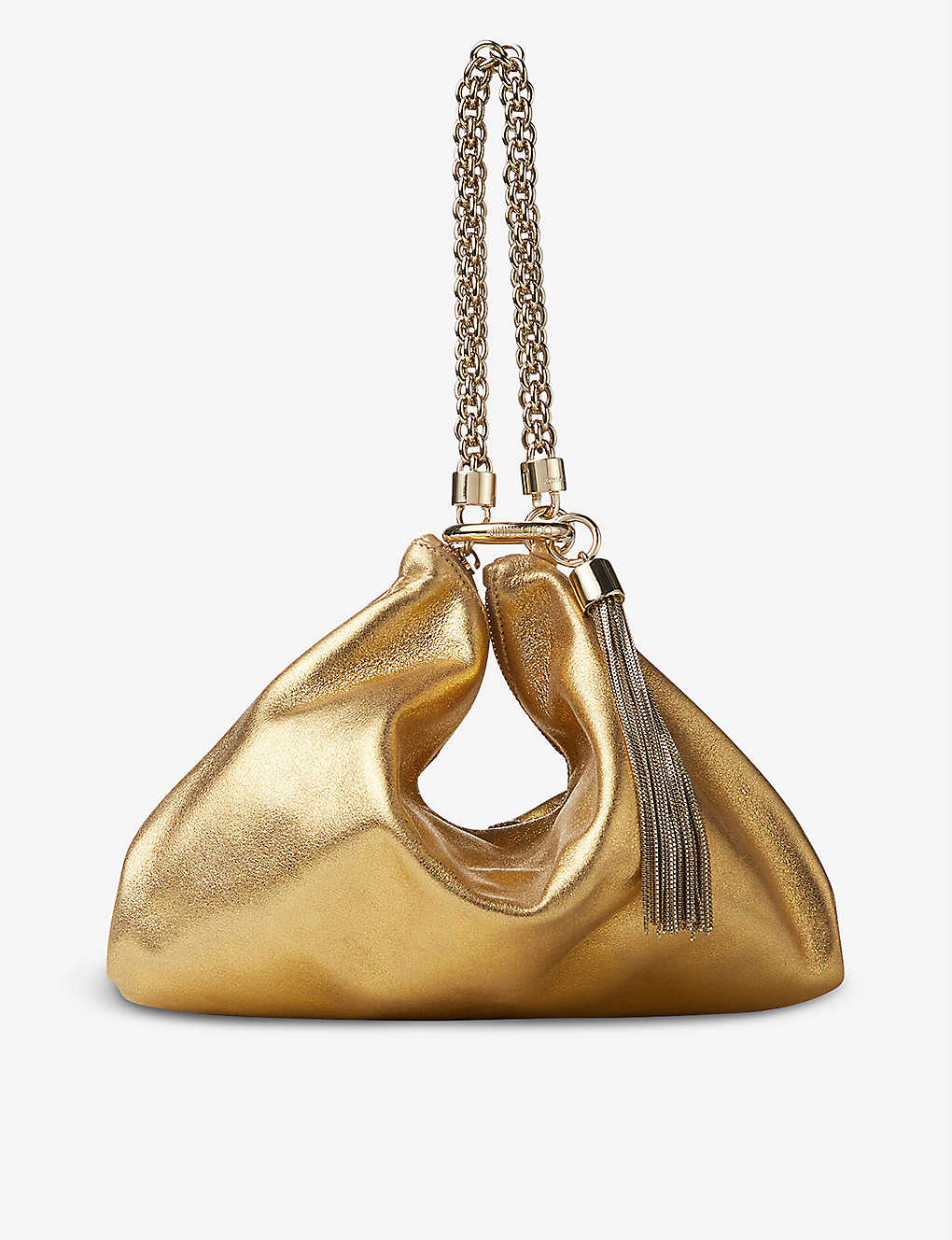 Jimmy Choo Metallic Callie Clutch Bag In Gold
