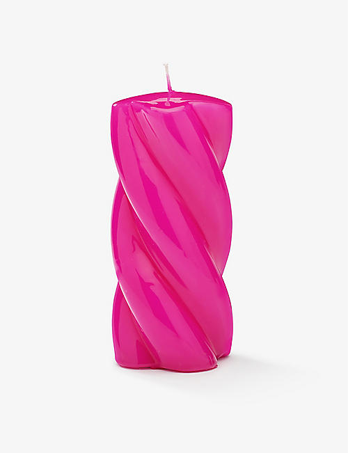 ANNA + NINA: Blunt Twisted paraffin candle 14cm