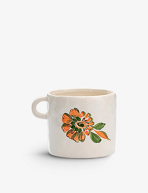 ANNA + NINA: Love Is The Answer floral ceramic mug 10cm
