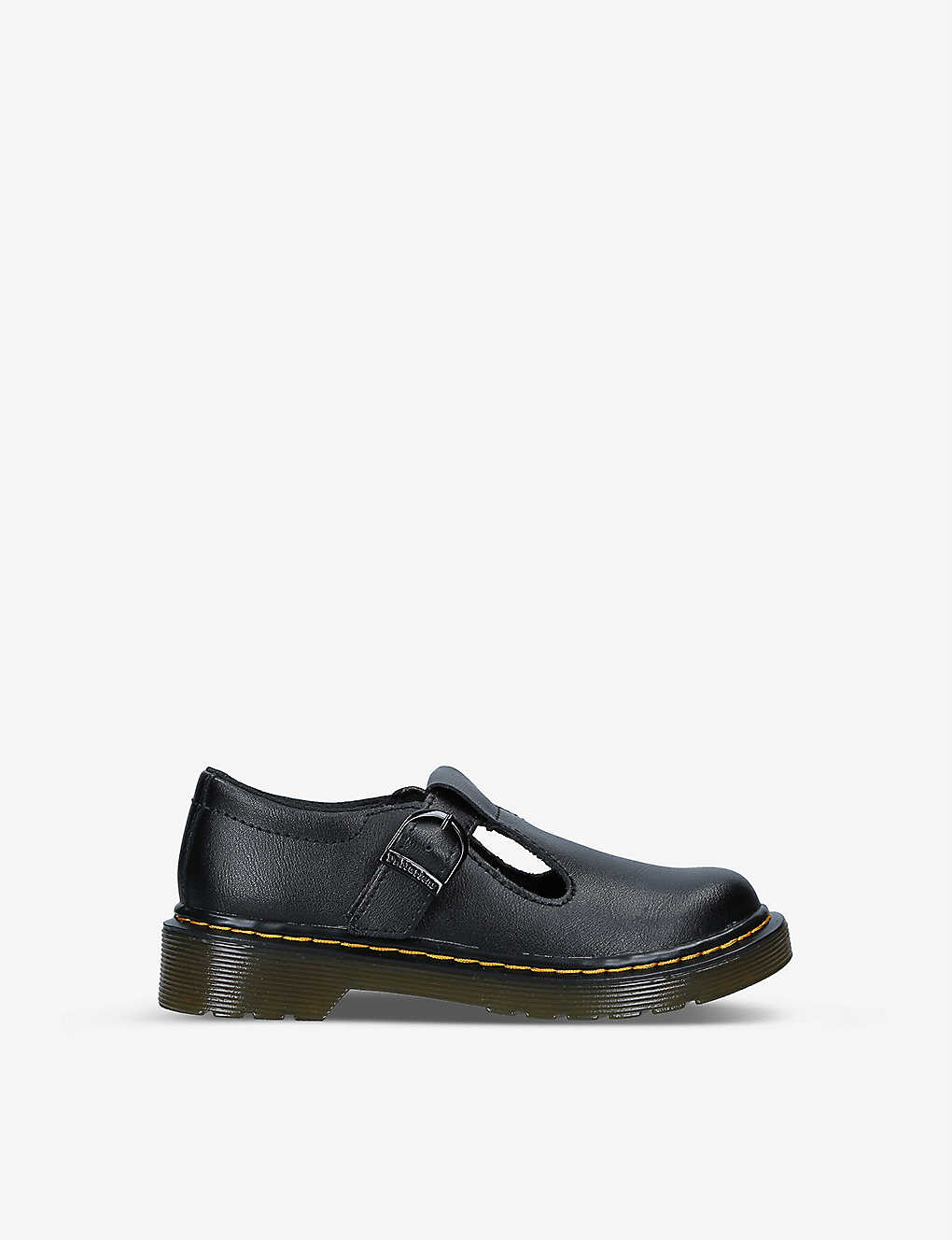 Dr. Martens' Kids' Polley Leather Mary Jane Shoes 6-9 Years In Black