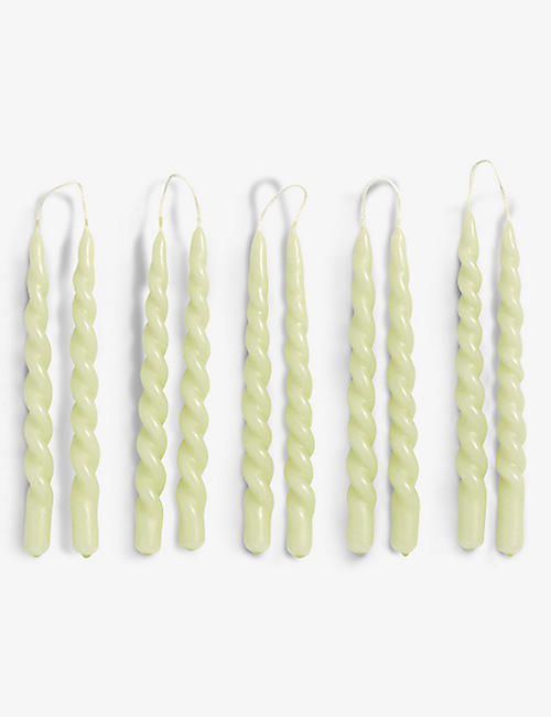 HAY: Swirl candles set of 10