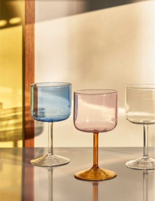 Hay Tinted Borosilicate-glass Wine Glasses Set Of Two