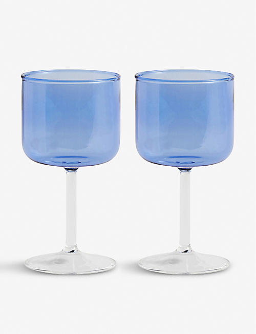 HAY: Tinted borosilicate-glass wine glasses set of two