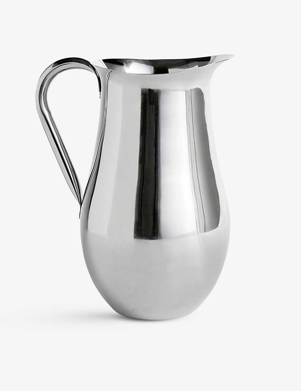 Hay Wide-rimmed Indian Steel Pitcher 1.8l In Silver