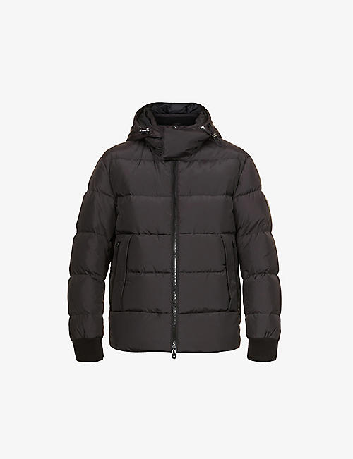 BOSS: Padded quilted recycled-polyester and down jacket