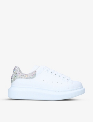 ALEXANDER MCQUEEN: Men’s Runway crystal-embellished leather trainers