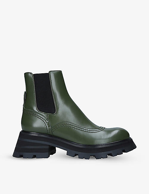 ALEXANDER MCQUEEN: Wander XL leather boots